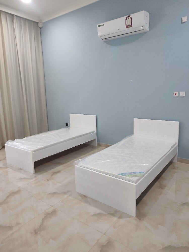 New single Wooden bed , Mattress - 1