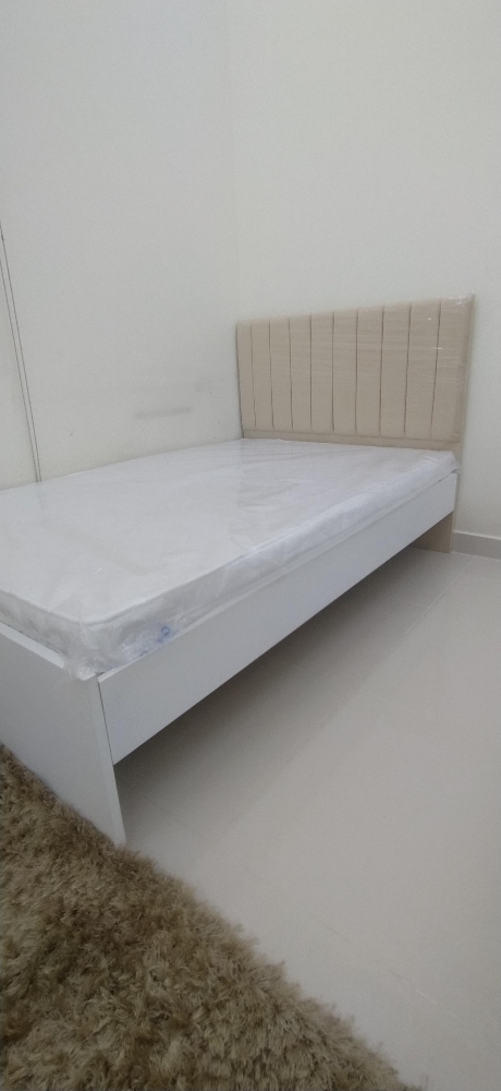 New single Wooden bed , Mattress - 20