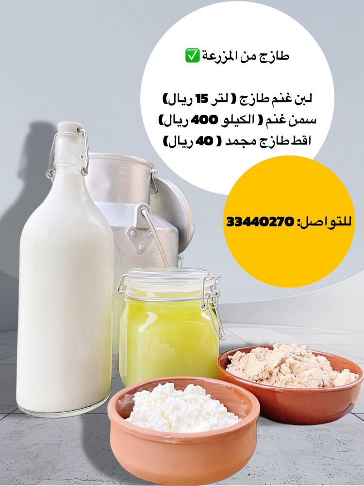 لبن غنم طازج من المزرعة .. - 1