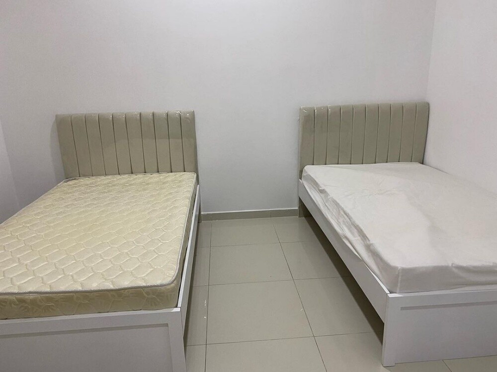 New wooden bed , Cupboard , mattres - 25