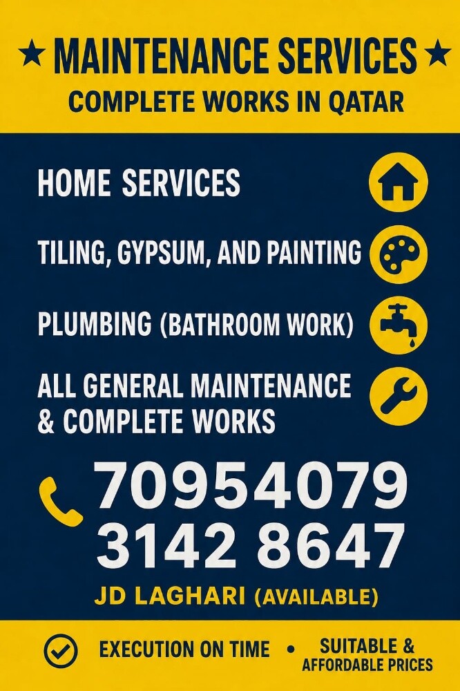 Maintenance service complete works - 1