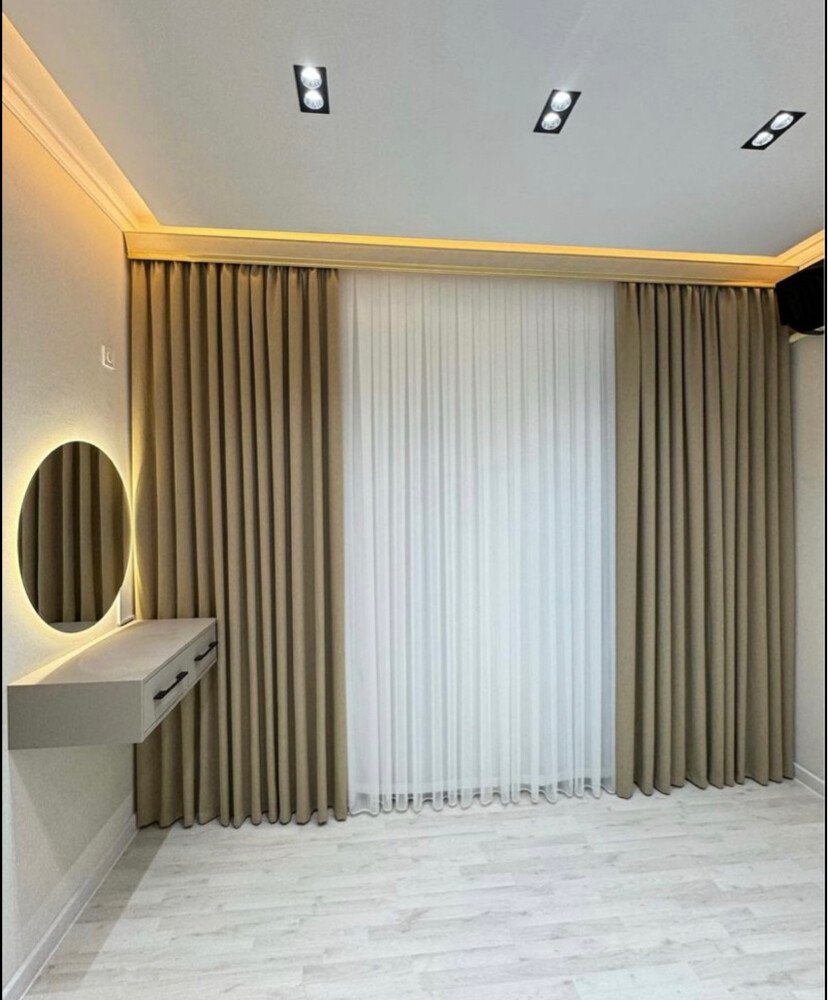 ستائر كنب بركية ديكور تلفزيون - 4
