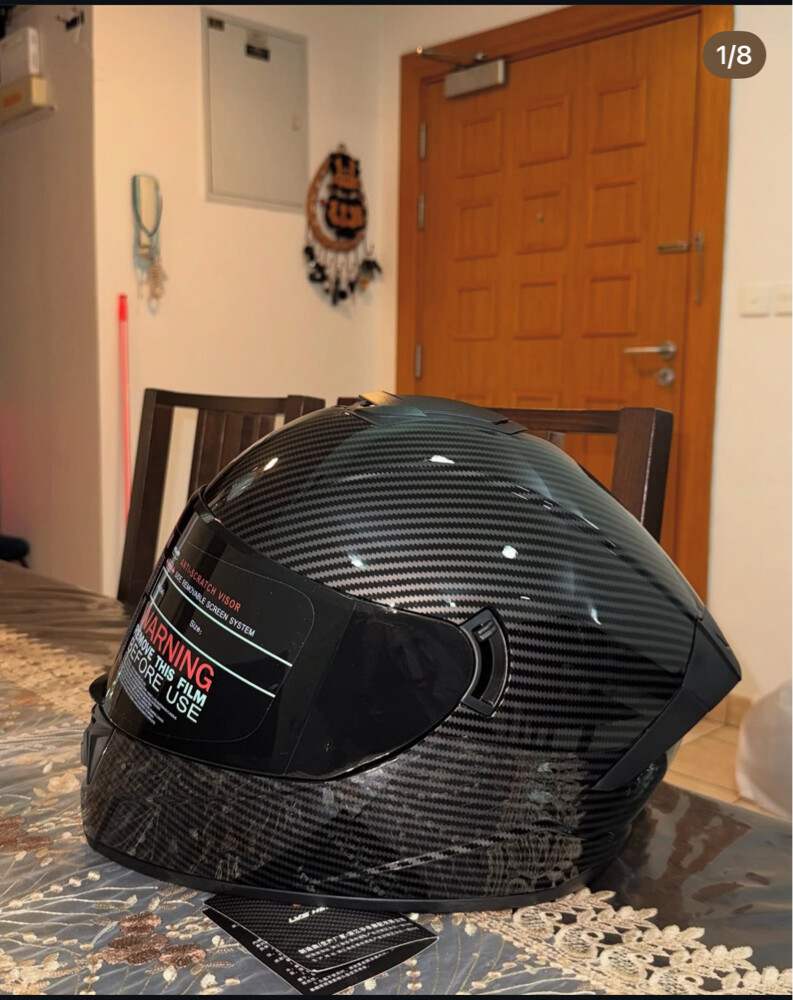 small motorcycle helmet black lvs - 1