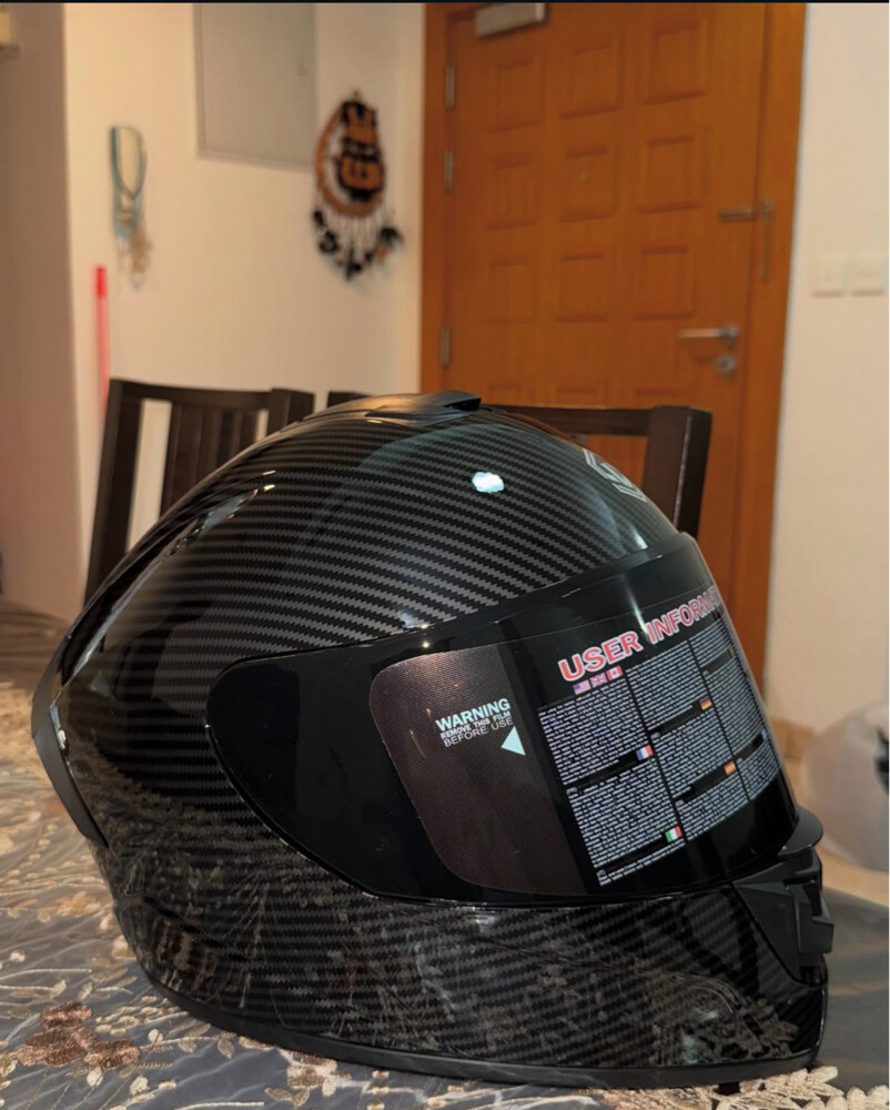 small motorcycle helmet black lvs - 2