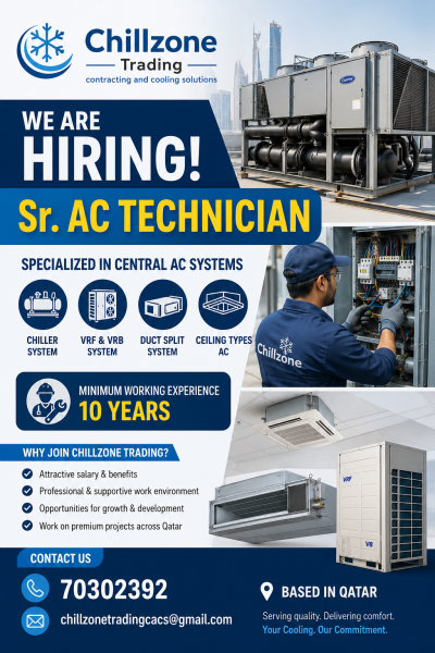 AC Tecnician for chiller/ VRF/Duct - 1
