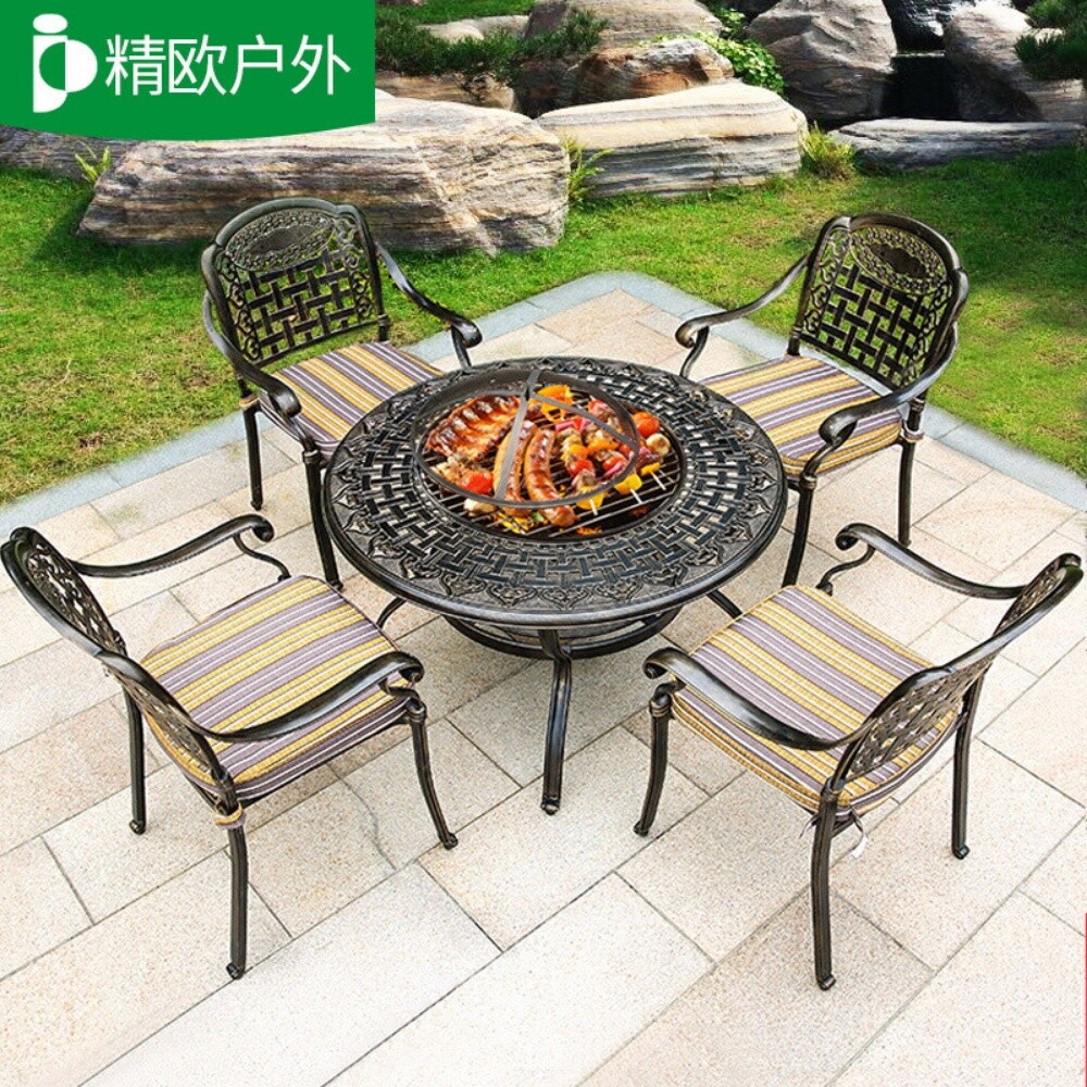 barbecue table chair Charcoal - 3