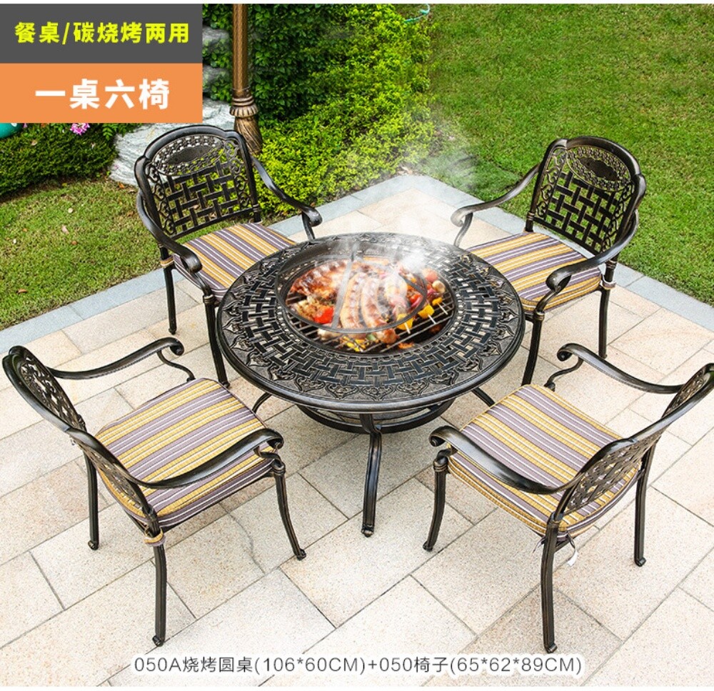 barbecue table chair Charcoal - 2