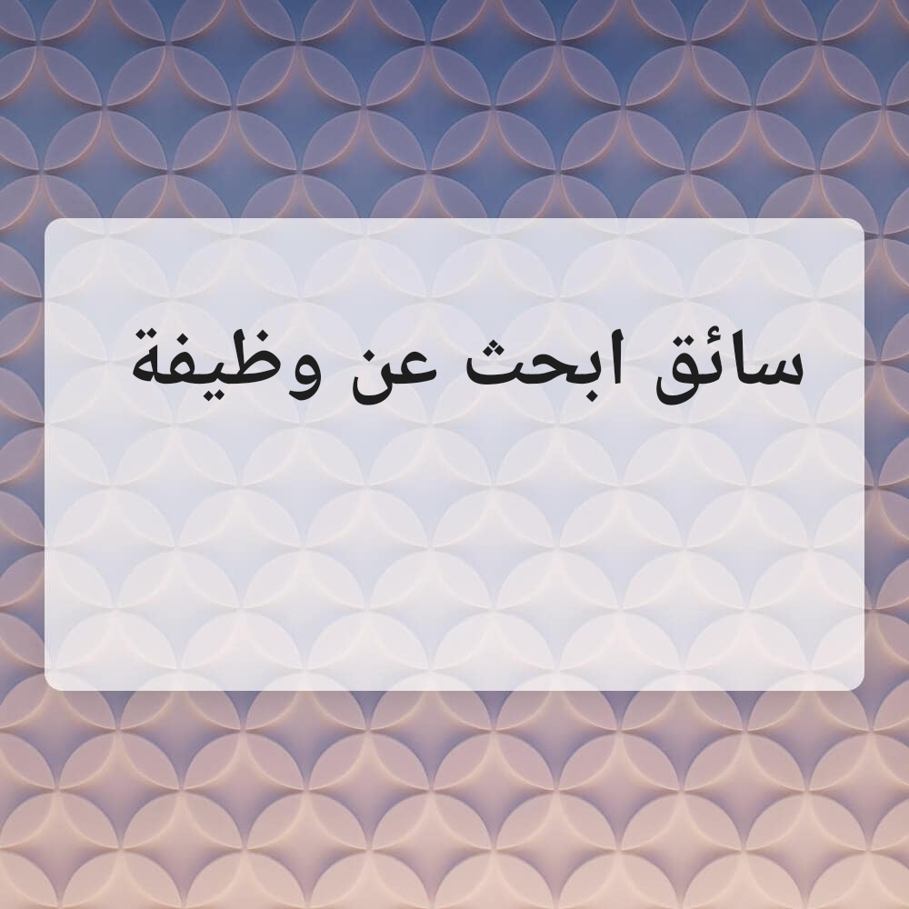سائق ابحث عن عمل - 1
