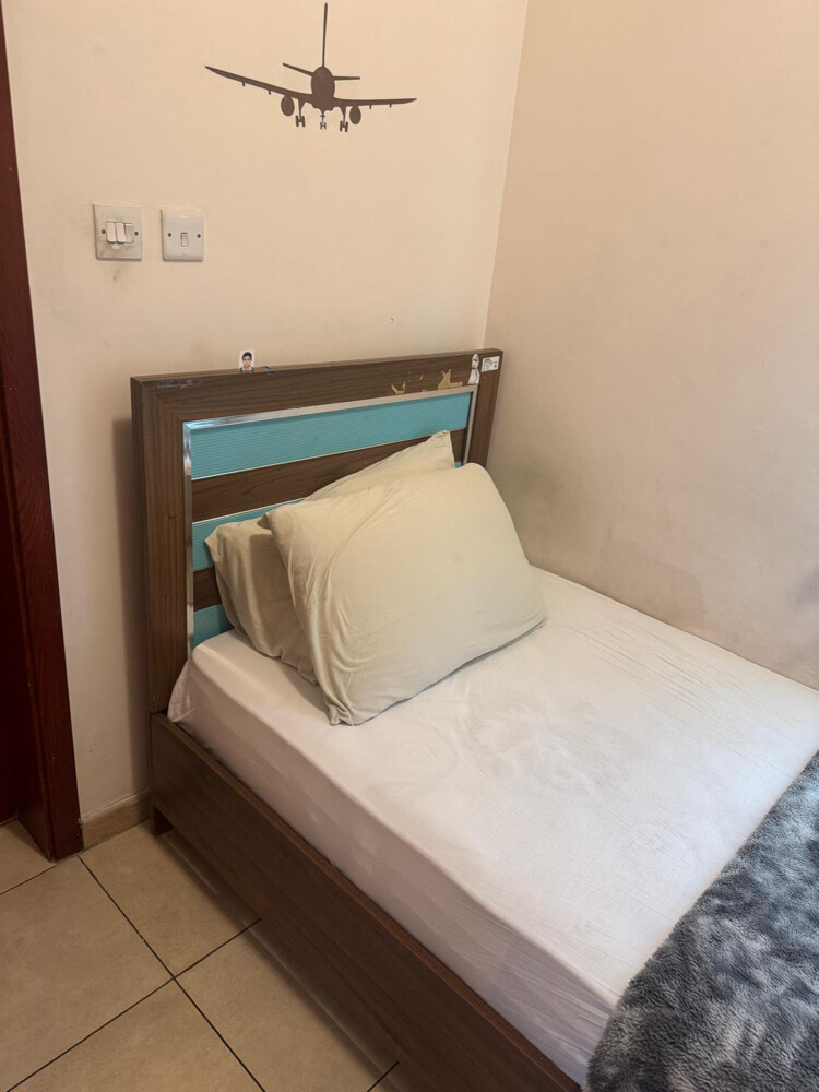 single bed with mattress  - 1