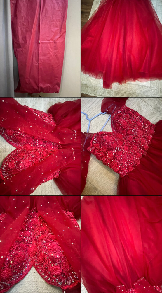    New Red Evening Dress Size M - 2