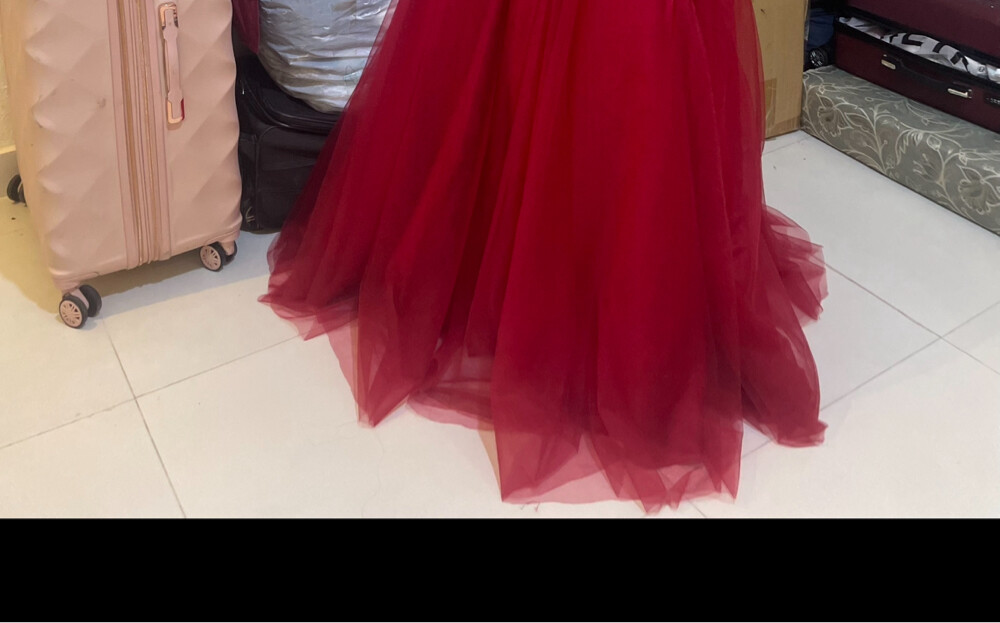    New Red Evening Dress Size M - 1