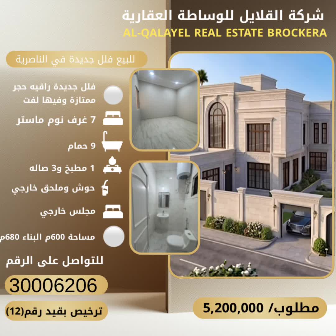للبيع فلل راقيه في الناصرية - 1