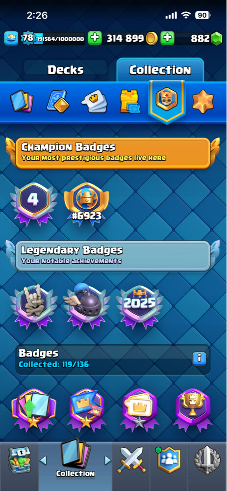 Top 10k Rank Clash Royale Account - 3