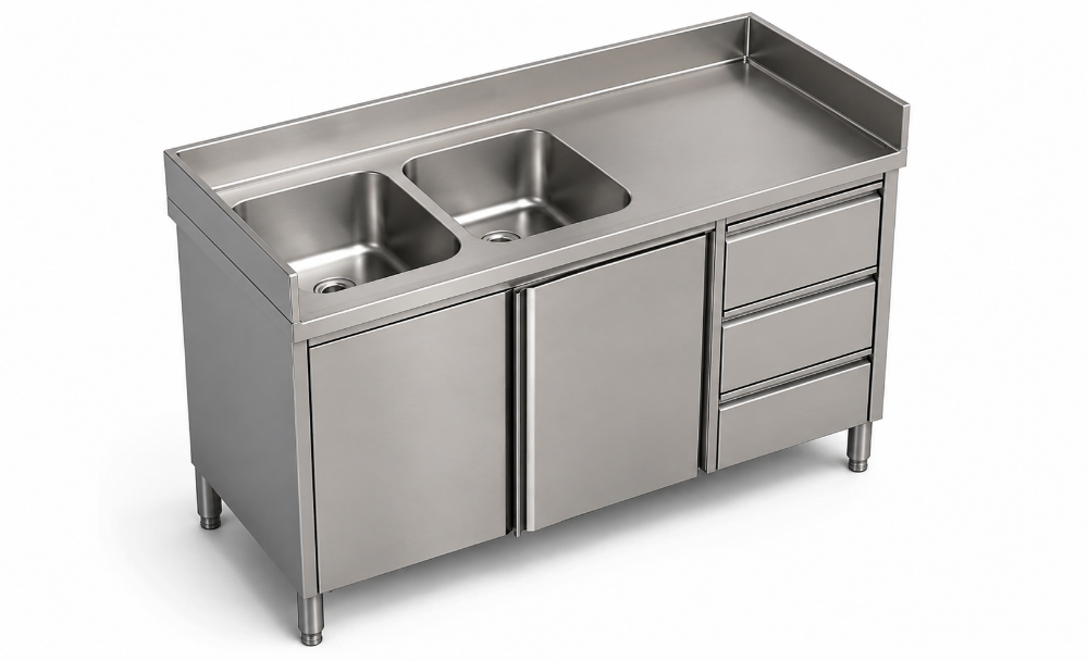 SS Base Cabinet with 3 drawers - 1
