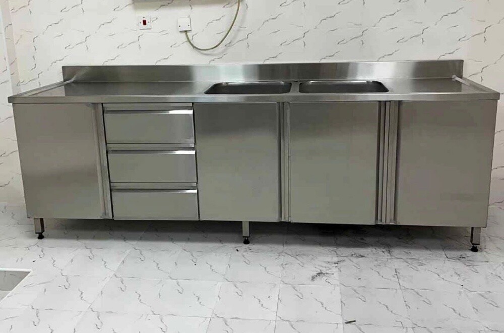 SS Base Cabinet with 3 drawers - 4