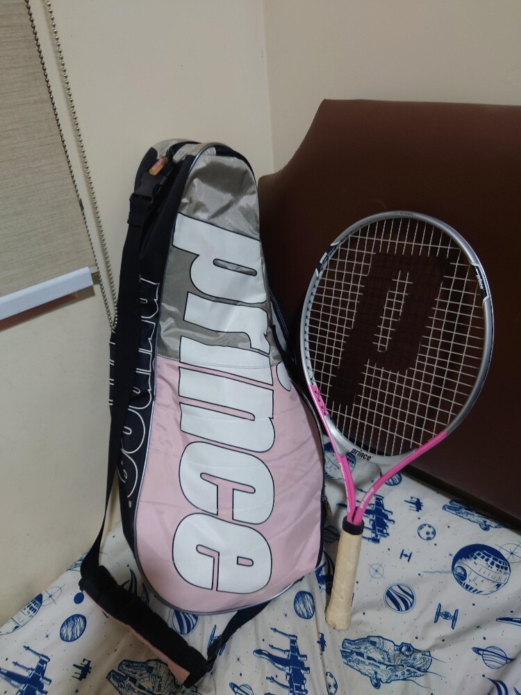 Prince brand tennis bag with racket - 1