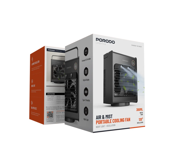 Porodo Lifestyle Air & Mist Fan - 4