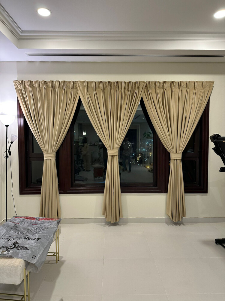 making new curtains and sofa  - 1