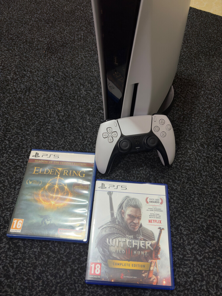 Ps5 with Witcher 3 and Eldern Ring - 1