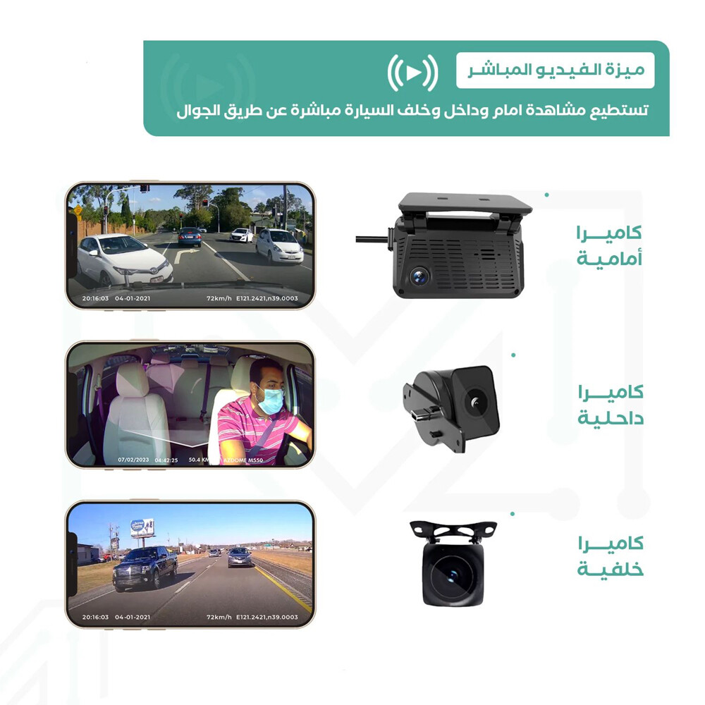 ٣ كاميرات سياره - 4