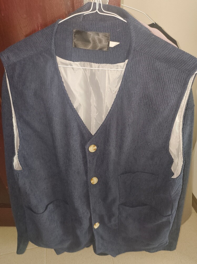 corduroy jacket and vest - 1