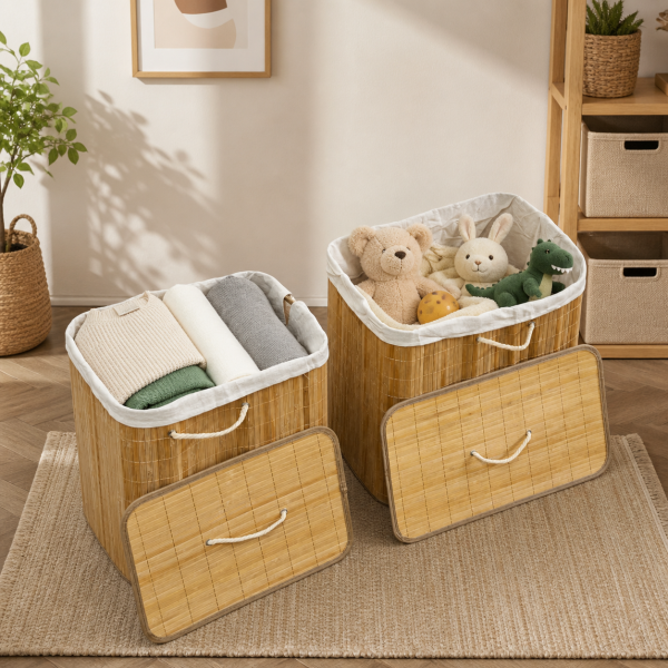 Bamboo Laundry Basket - 4