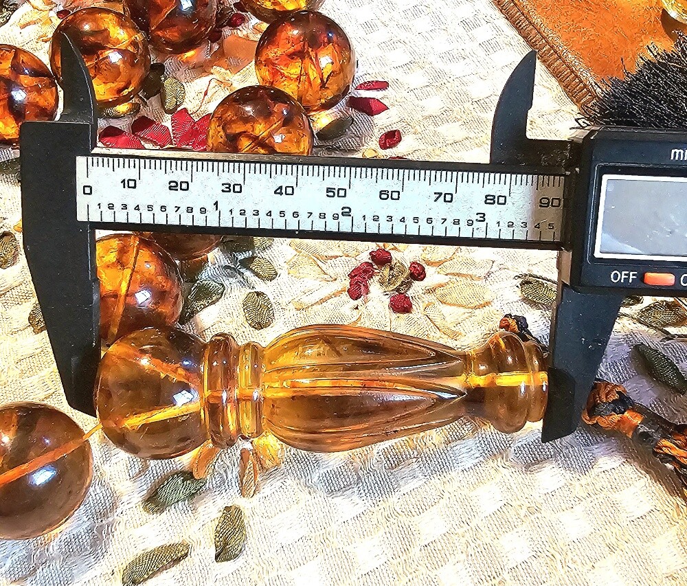 final/ huge amber rosary beads - 10
