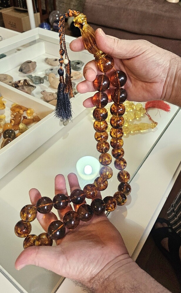 final/ huge amber rosary beads - 1