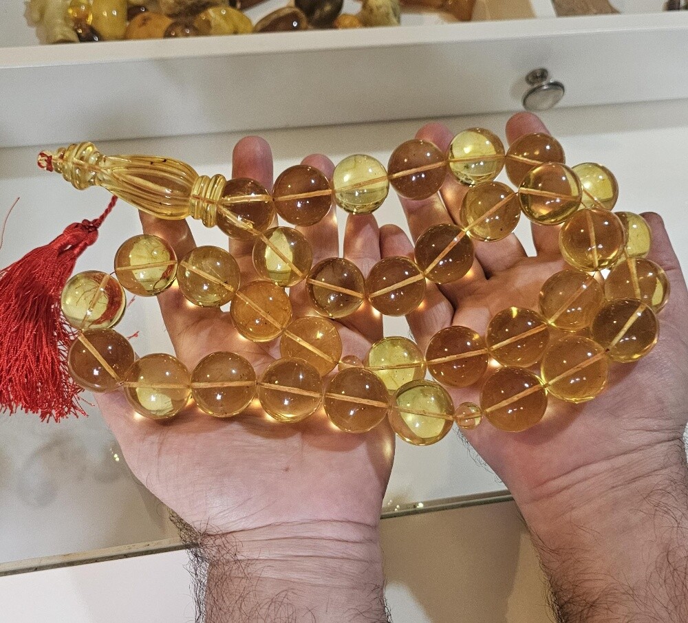 final/ amber beads rosary 378 gr - 2