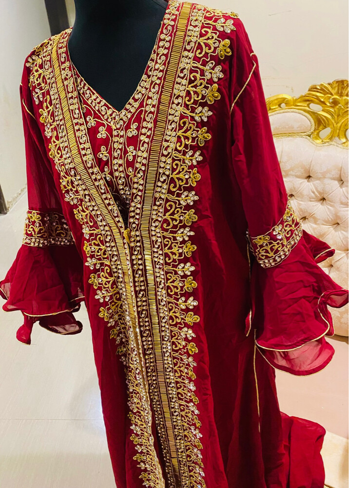 قفطان مغربي كامل كشخه - 7