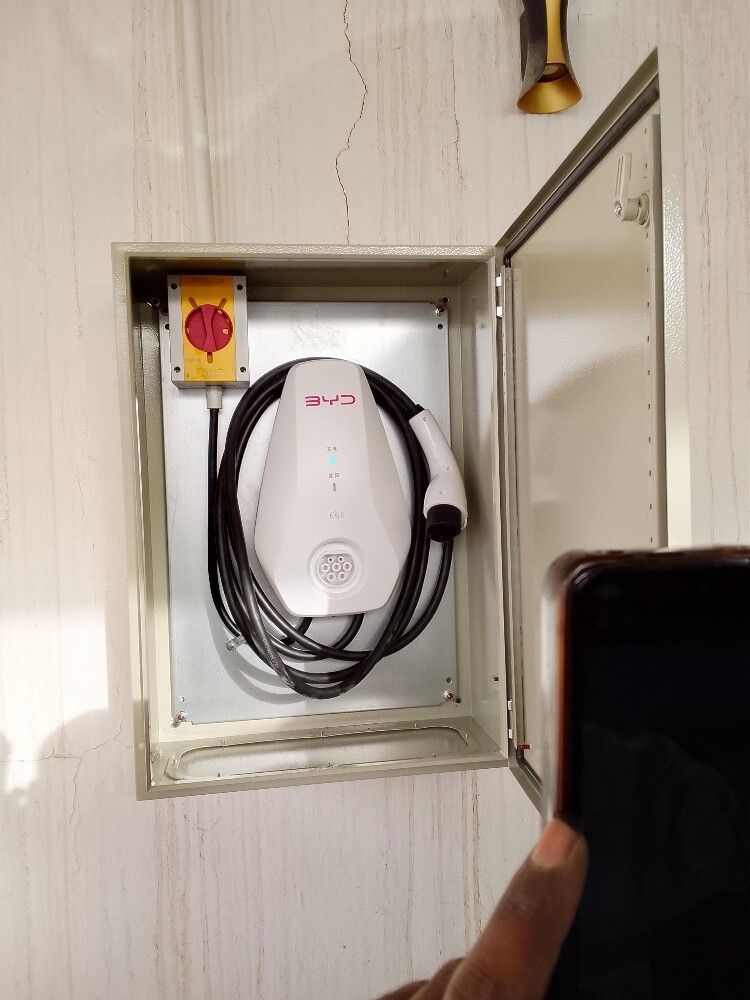 byd rox Tesla charge installation - 3