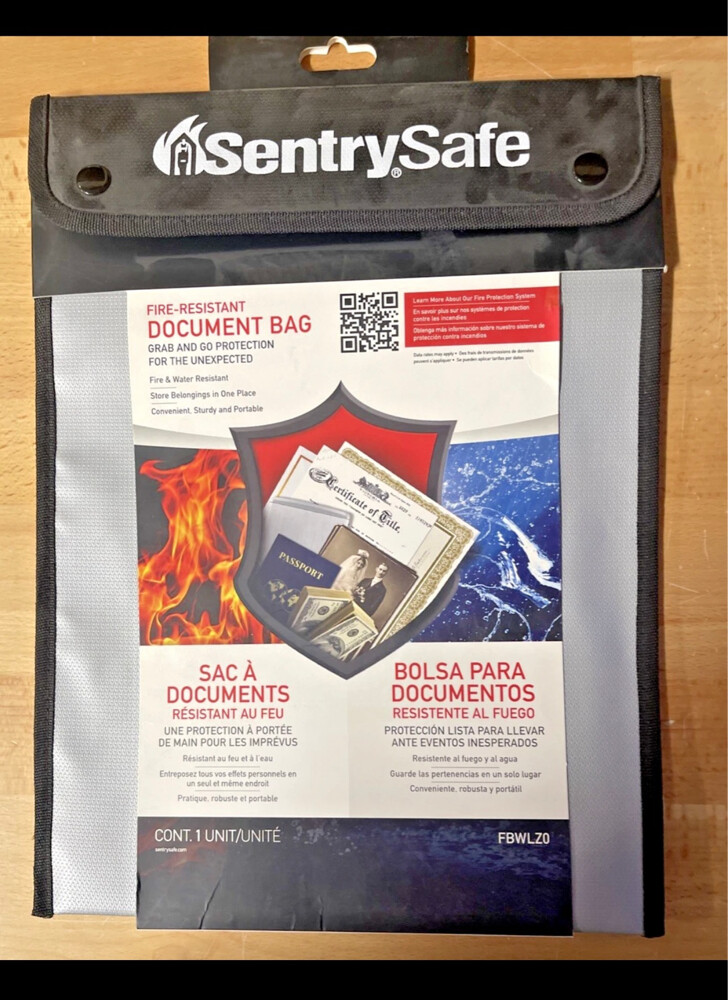 fire proof documents bag - 1