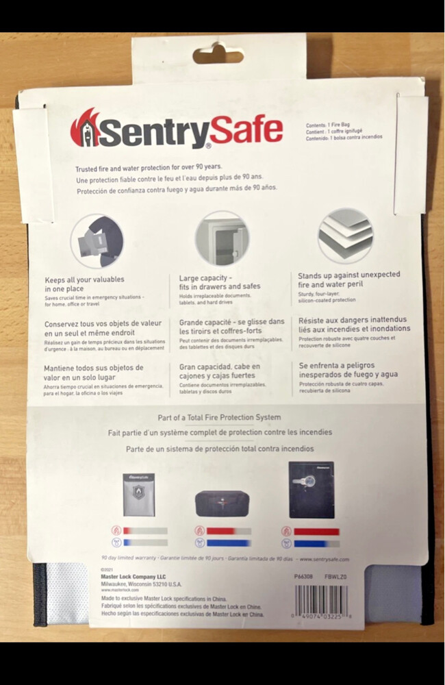 fire proof documents bag - 2