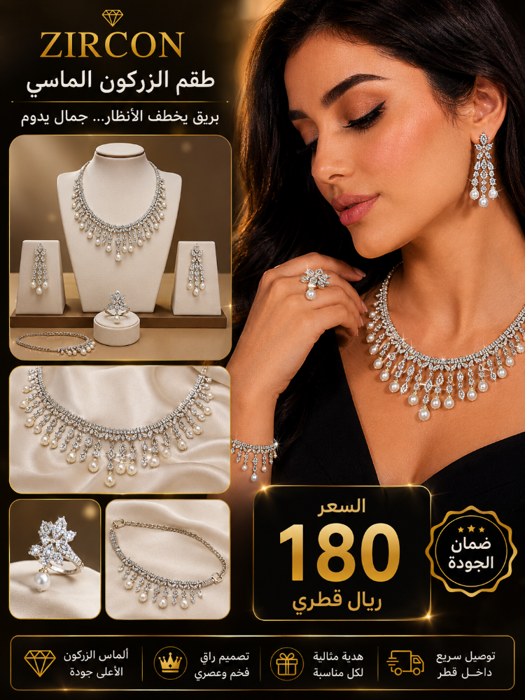 طقم مجوهرات الزركون لاطلالة مميزة - 5