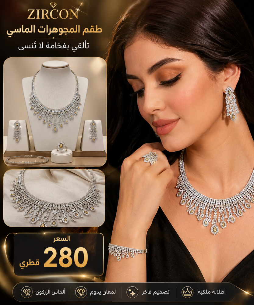 طقم مجوهرات الزركون لاطلالة مميزة - 8