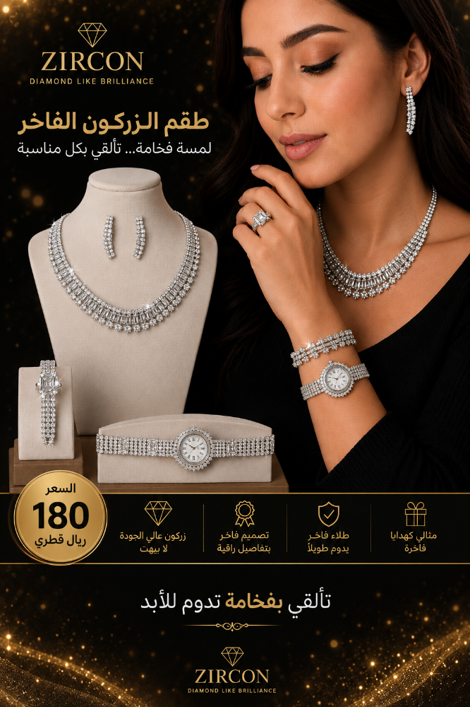 طقم مجوهرات الزركون لاطلالة مميزة - 2