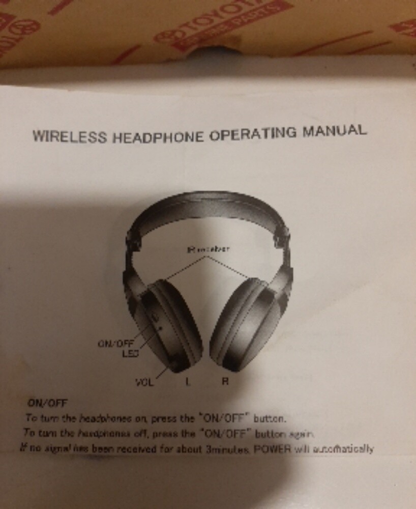 Toyota car wireless head phone - 5