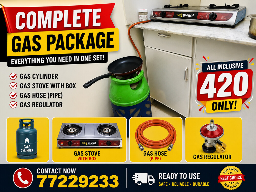Gas Cylinder , Stove with Pipe & Re - 1