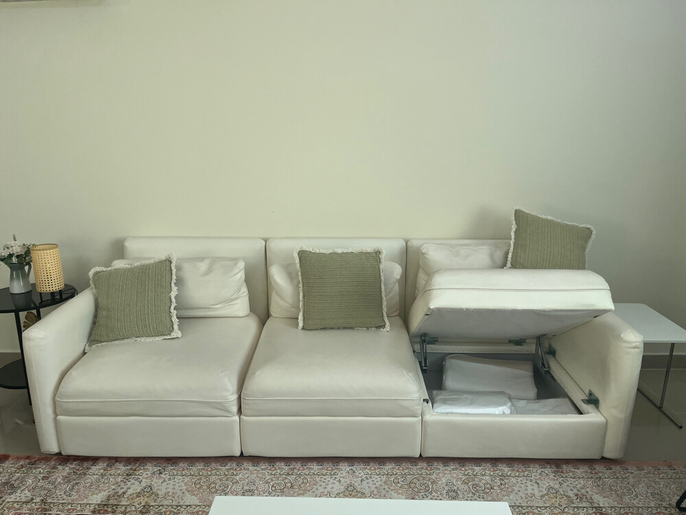 IKEA Lather sofa Lshape - 3