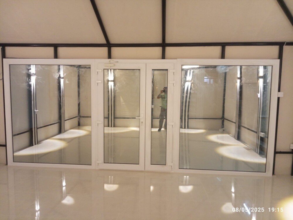 glass aluminium partition shower - 3