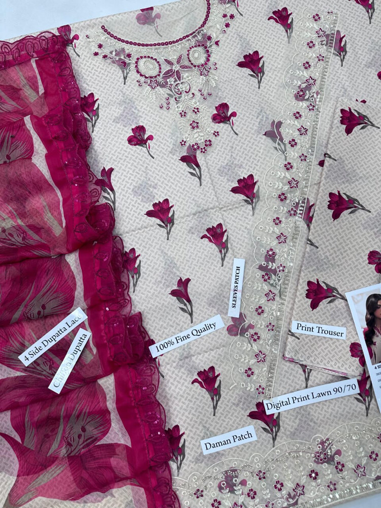 *Chicken Karri Lawn Handmade Work*  - 10