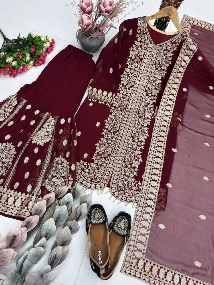 NEW DESIGNER SHARARA SUIT - 3