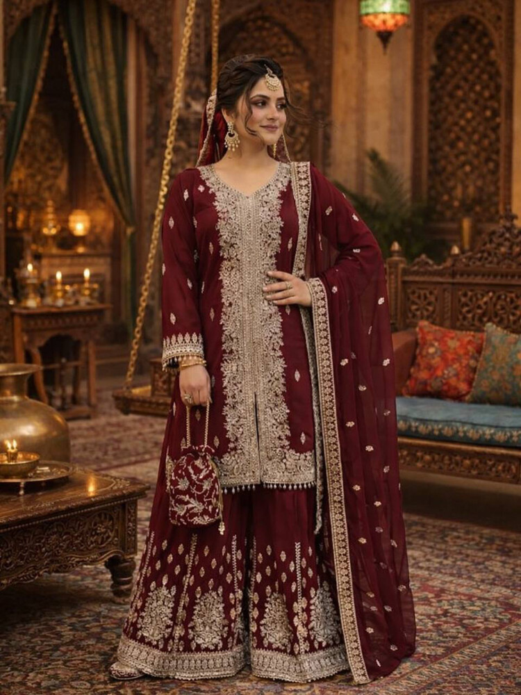 NEW DESIGNER SHARARA SUIT - 1