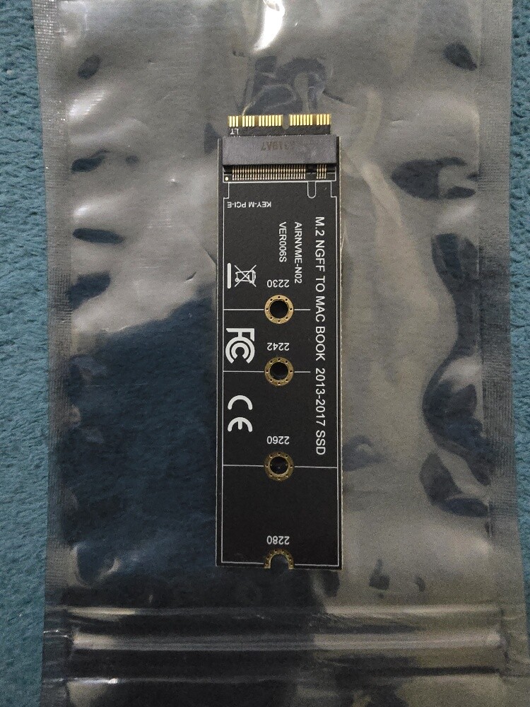 M.2 Pcie NVMe SSD adaptor for MacBo - 6