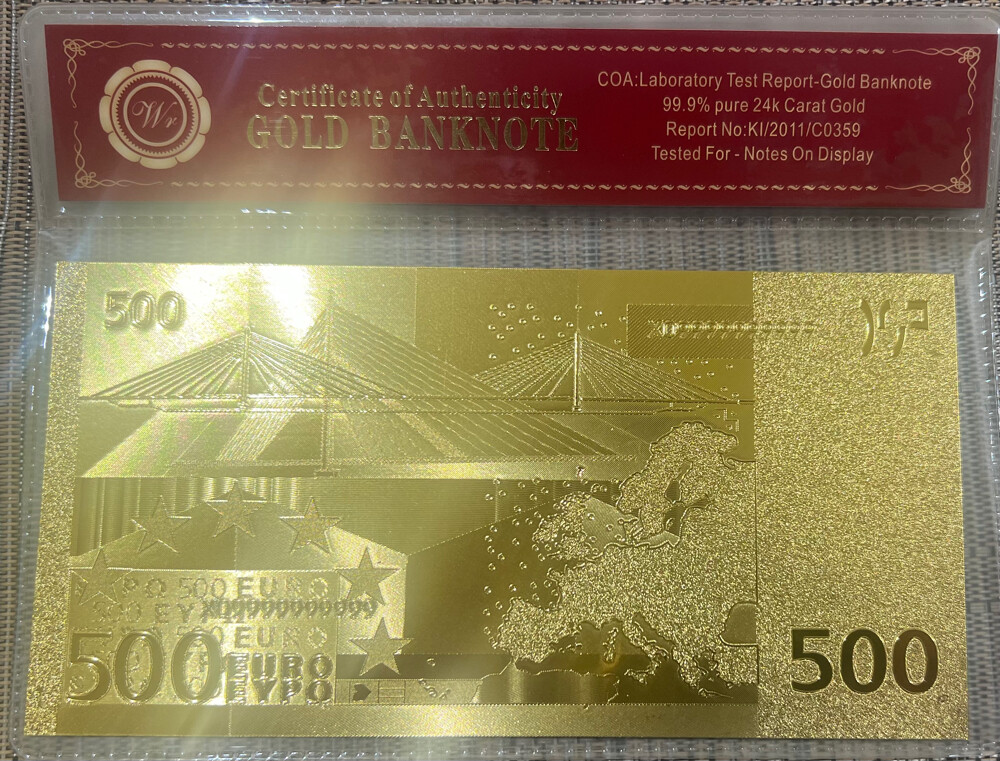 24 Carat Gold 500 Euro  - 4