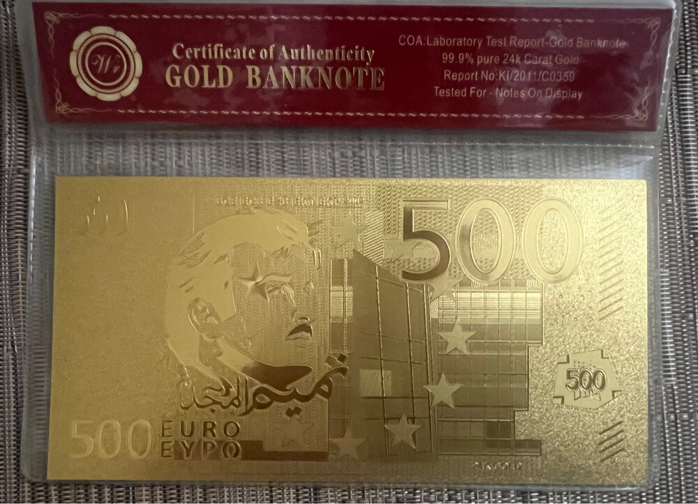 24 Carat Gold 500 Euro  - 3