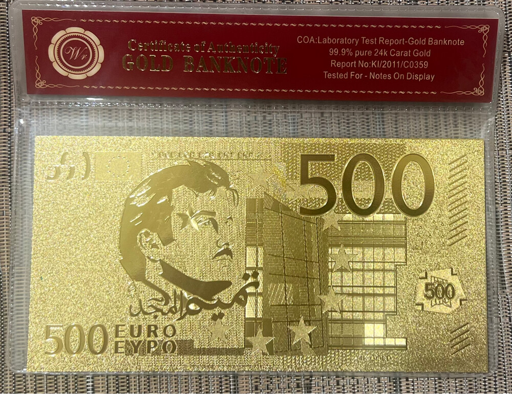 24 Carat Gold 500 Euro  - 5