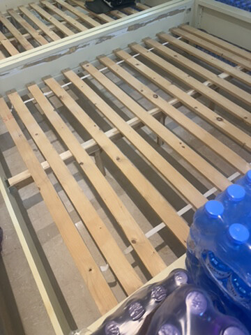 queen bed frame and side table - 6