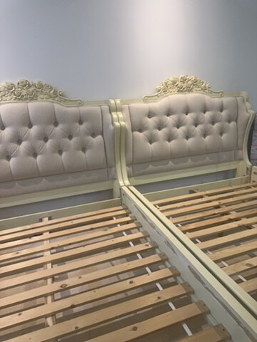 queen bed frame and side table - 2