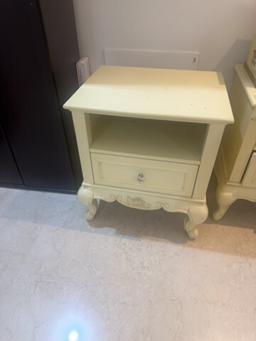 queen bed frame and side table - 5